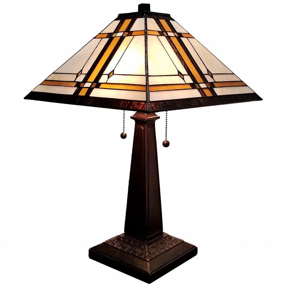 22" Dark Brown Metal Two Light Candlestick Table Lamp With Beige Shade - Homeroots - Flyclothing LLC