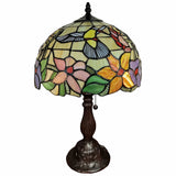 19" Dark Brown Metal Candlestick Table Lamp With Ivory Dome Shade - Homeroots