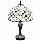 19" Dark Brown Metal Candlestick Table Lamp With White Dome Shade - Homeroots