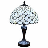 19" Dark Brown Metal Candlestick Table Lamp With White Dome Shade - Homeroots