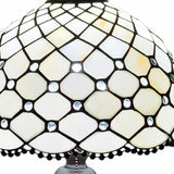 19" Dark Brown Metal Candlestick Table Lamp With White Dome Shade - Homeroots - Flyclothing LLC