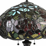 24" Dark Brown Metal Two Light Candlestick Table Lamp With Red Dome Shade - Homeroots - Flyclothing LLC