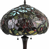 24" Dark Brown Metal Two Light Candlestick Table Lamp With Red Dome Shade - Homeroots - Flyclothing LLC