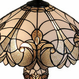 27" Dark Brown Metal Two Light Candlestick Table Lamp With Beige Shade - Homeroots