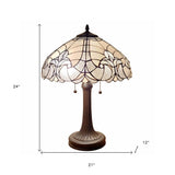 24" Dark Brown Metal Two Light Candlestick Table Lamp With Dark Brown Shade - Homeroots - Flyclothing LLC