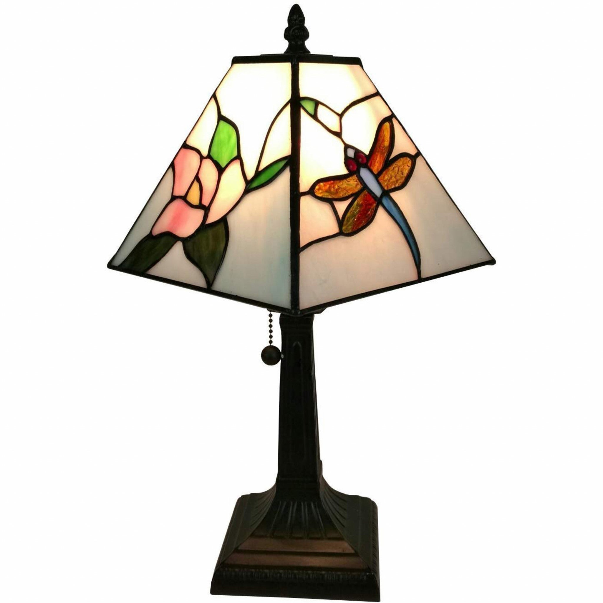 15" Dark Brown Metal Candlestick Table Lamp With White Empire Shade - Homeroots - Flyclothing LLC