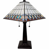 22" Dark Brown Metal Two Light Candlestick Table Lamp With Off White Empire Shade - Homeroots