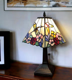 15" Dark Brown Metal Candlestick Table Lamp With Pink and Black Empire Shade - Homeroots