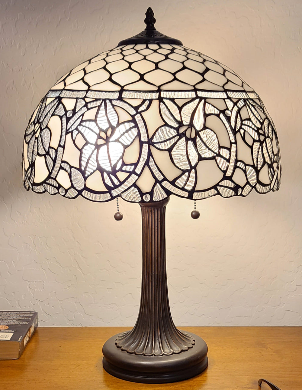 23" Dark Brown Metal Two Light Candlestick Table Lamp With White Shade - Homeroots - Flyclothing LLC