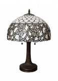 23" Dark Brown Metal Two Light Candlestick Table Lamp With White Shade - Homeroots