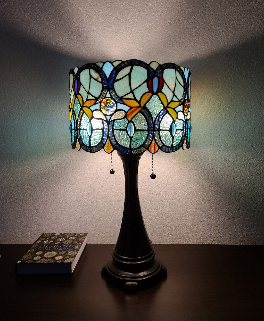 22" Dark Brown Metal Two Light Candlestick Table Lamp With Green Shade - Homeroots - Flyclothing LLC
