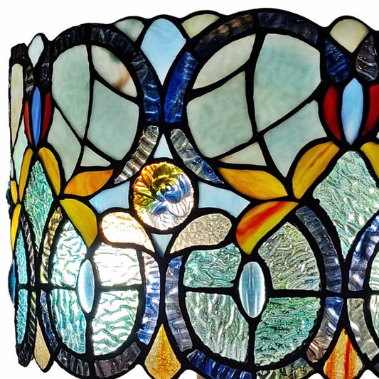 22" Dark Brown Metal Two Light Candlestick Table Lamp With Green Shade - Homeroots