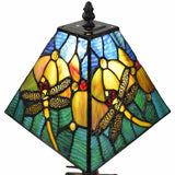 15" Dark Brown Metal Candlestick Table Lamp With Green Empire Shade - Homeroots - Flyclothing LLC