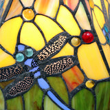 15" Dark Brown Metal Candlestick Table Lamp With Green Empire Shade - Homeroots