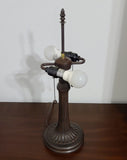23" Dark Brown Metal Two Light Candlestick Table Lamp With White Shade - Homeroots - Flyclothing LLC