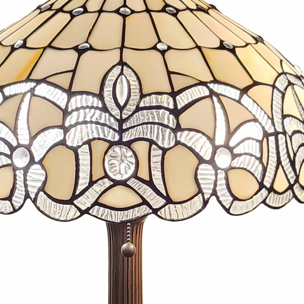 23" Dark Brown Metal Two Light Candlestick Table Lamp With White Shade - Homeroots - Flyclothing LLC