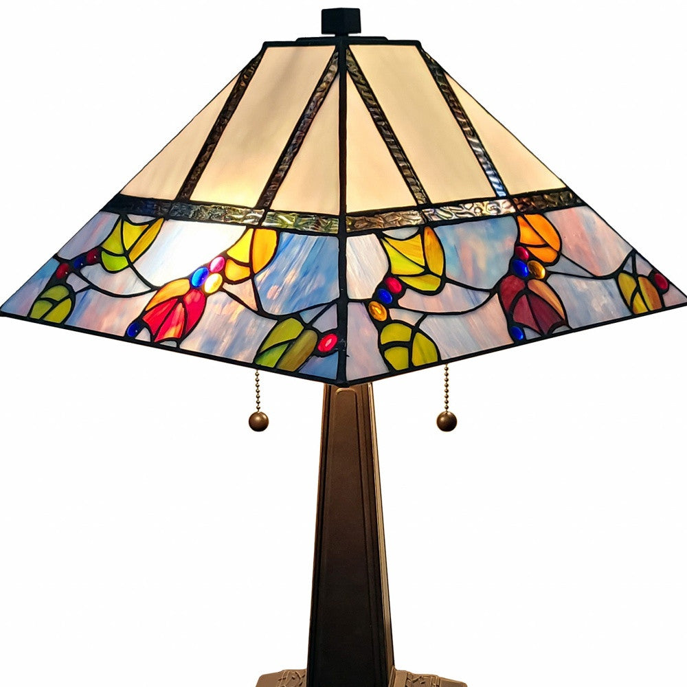 22" Dark Brown Metal Two Light Candlestick Table Lamp With White Shade - Homeroots - Flyclothing LLC