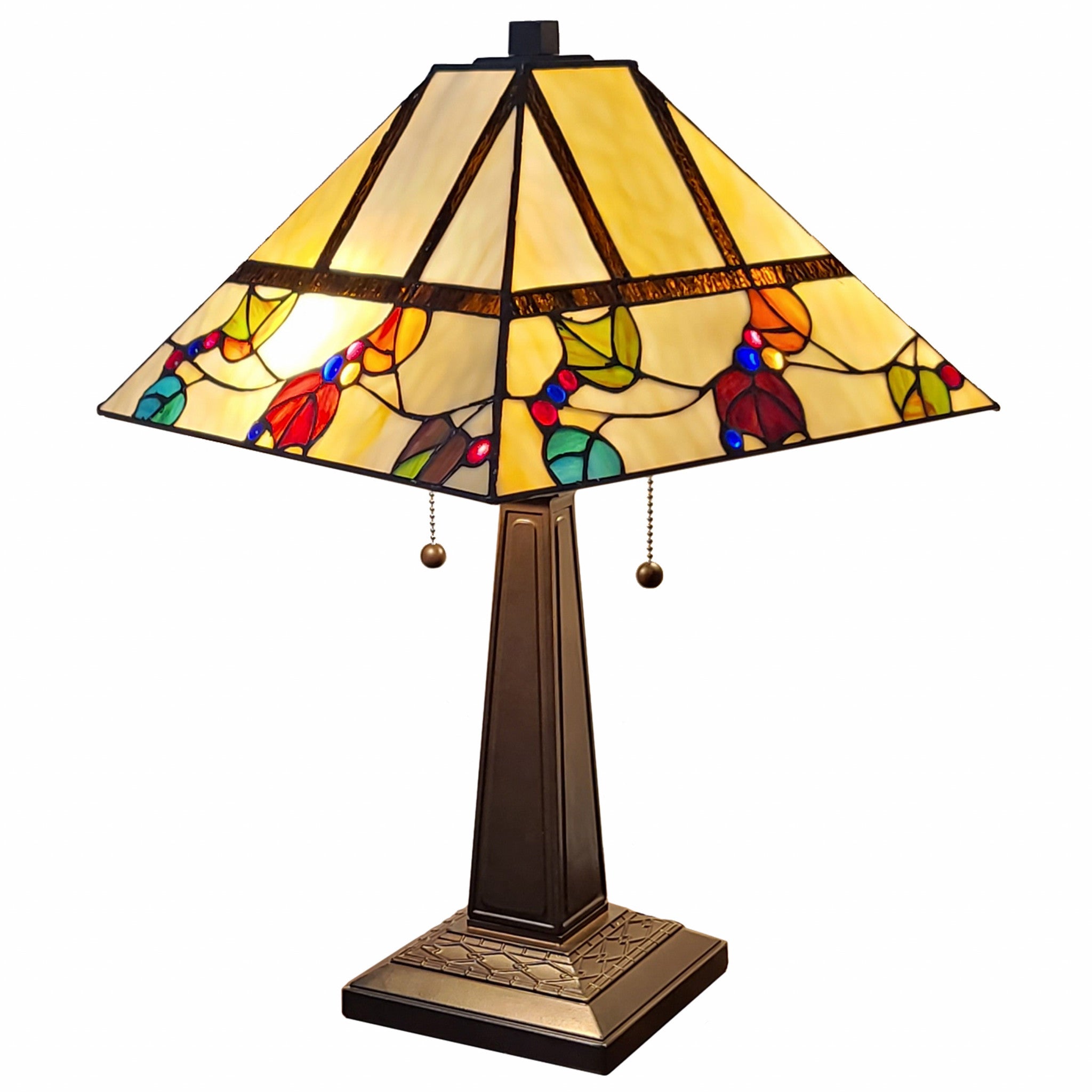 22" Dark Brown Metal Two Light Candlestick Table Lamp With White Shade - Homeroots - Flyclothing LLC