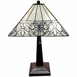 22" Dark Brown Metal Two Light Candlestick Table Lamp With White Shade - Homeroots - Flyclothing LLC