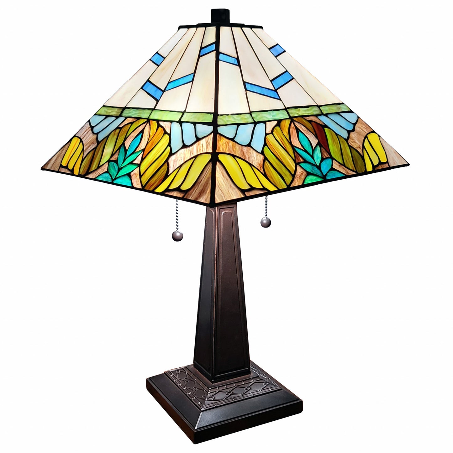 22" Dark Brown Metal Two Light Candlestick Table Lamp With White Shade - Homeroots - Flyclothing LLC