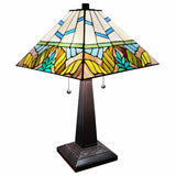 22" Dark Brown Metal Two Light Candlestick Table Lamp With White Shade - Homeroots