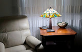 22" Dark Brown Metal Two Light Candlestick Table Lamp With White Shade - Homeroots - Flyclothing LLC