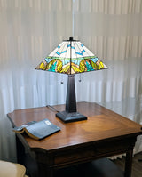 22" Dark Brown Metal Two Light Candlestick Table Lamp With White Shade - Homeroots - Flyclothing LLC