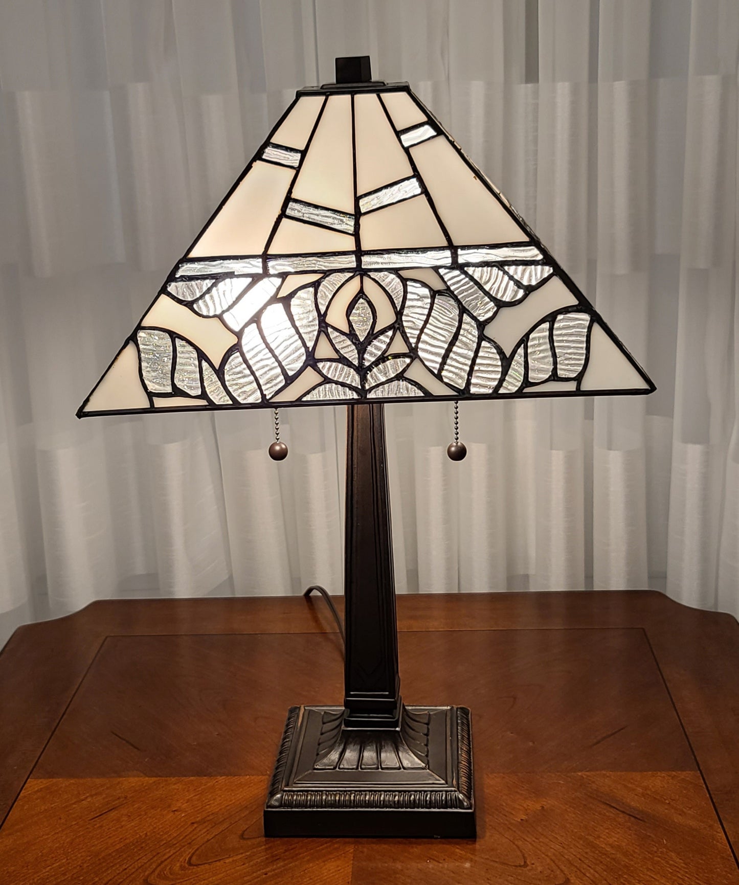 22" Dark Brown Metal Two Light Candlestick Table Lamp With White Shade - Homeroots - Flyclothing LLC