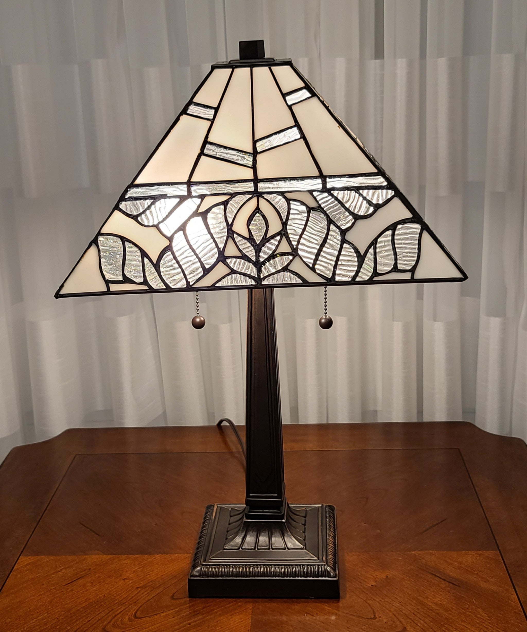 22" Dark Brown Metal Two Light Candlestick Table Lamp With White Shade - Homeroots - Flyclothing LLC