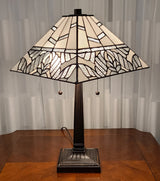 22" Dark Brown Metal Two Light Candlestick Table Lamp With White Shade - Homeroots - Flyclothing LLC