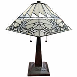 22" Dark Brown Metal Two Light Candlestick Table Lamp With White Empire Shade - Homeroots
