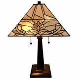 22" Dark Brown Metal Two Light Candlestick Table Lamp With White Empire Shade - Homeroots