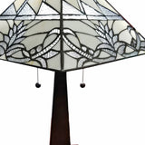 22" Dark Brown Metal Two Light Candlestick Table Lamp With White Empire Shade - Homeroots - Flyclothing LLC
