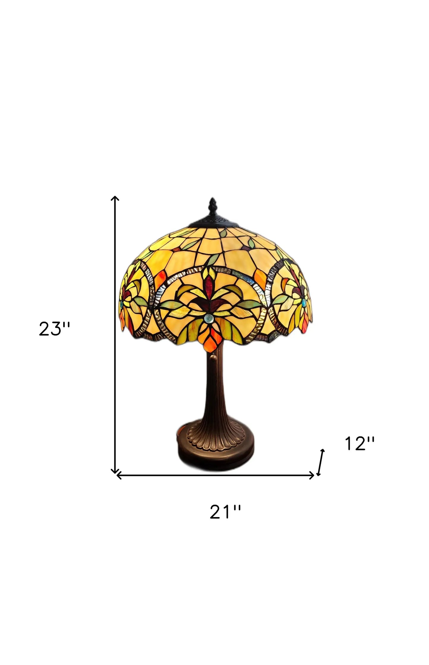 23" Dark Brown Metal Two Light Candlestick Table Lamp With White Shade - Homeroots - Flyclothing LLC