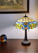 23" Dark Brown Metal Two Light Candlestick Table Lamp With Green Shade - Homeroots - Flyclothing LLC