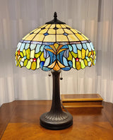 23" Dark Brown Metal Two Light Candlestick Table Lamp With Green Shade - Homeroots - Flyclothing LLC