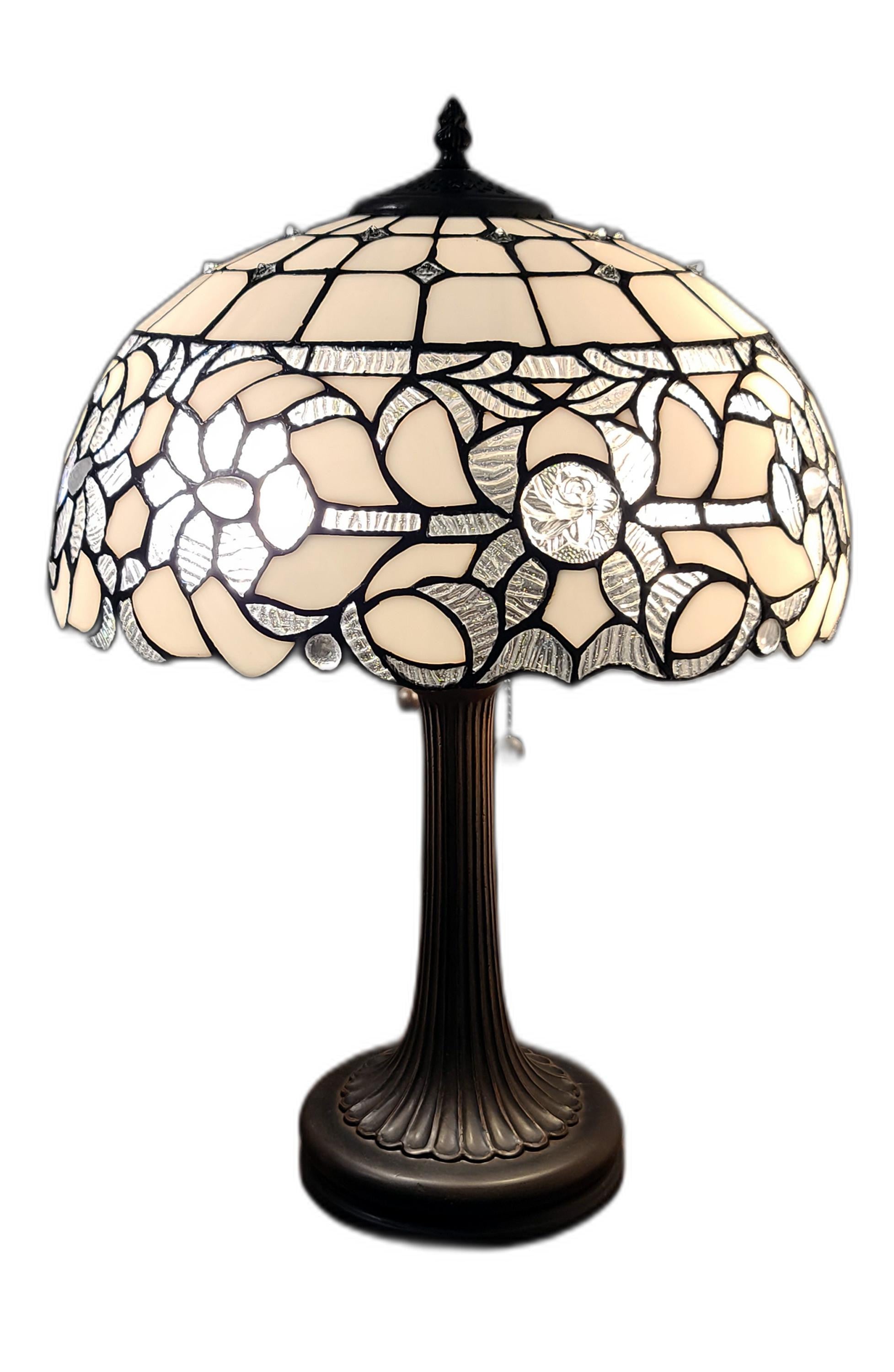 23" Dark Brown Metal Two Light Candlestick Table Lamp With White Shade - Homeroots - Flyclothing LLC