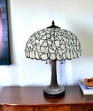 23" Dark Brown Metal Two Light Candlestick Table Lamp With White Shade - Homeroots
