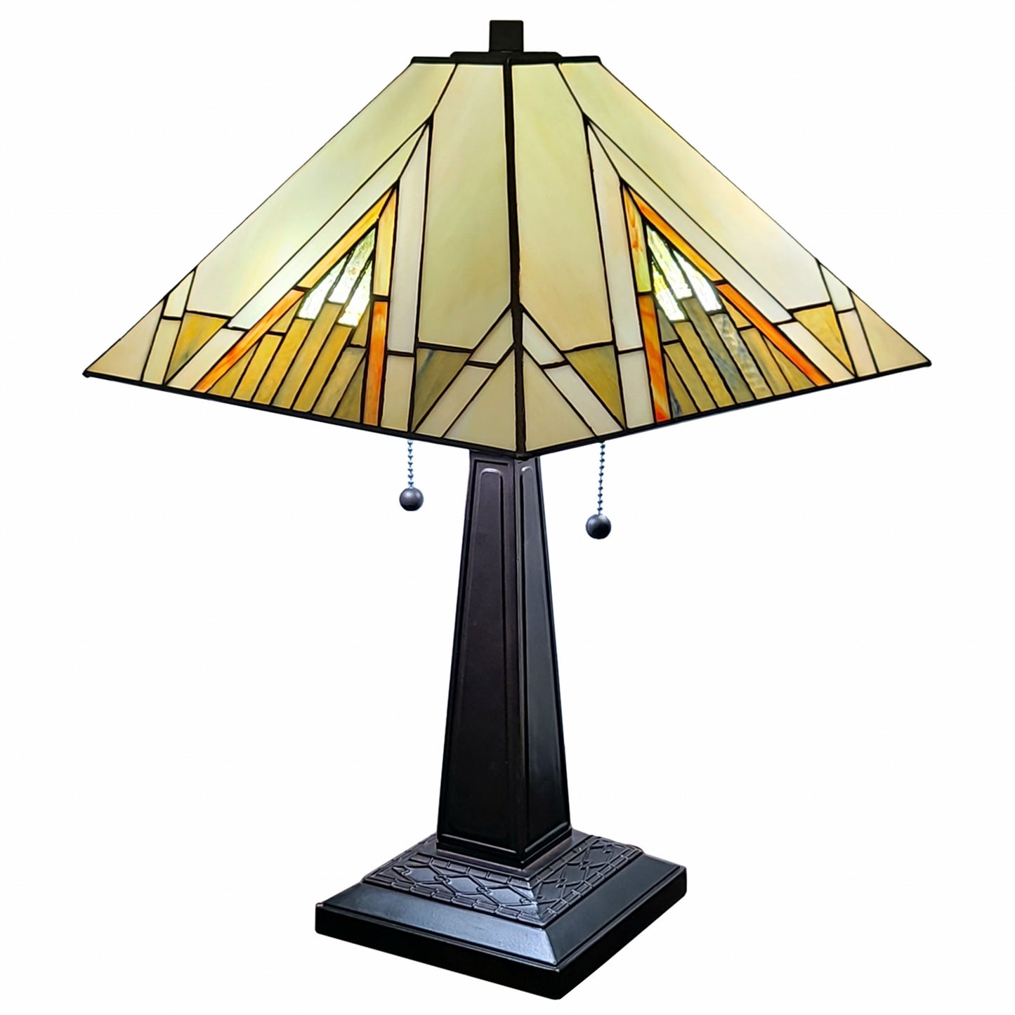 22" Dark Brown Metal Two Light Candlestick Table Lamp With Beige Shade - Homeroots - Flyclothing LLC
