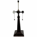22" Dark Brown Metal Two Light Candlestick Table Lamp With Beige Shade - Homeroots - Flyclothing LLC