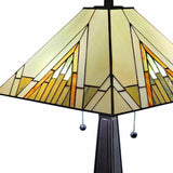 22" Dark Brown Metal Two Light Candlestick Table Lamp With Beige Shade - Homeroots