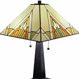 22" Dark Brown Metal Two Light Candlestick Table Lamp With Beige Shade - Homeroots