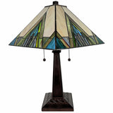22" Dark Brown Metal Two Light Candlestick Table Lamp With Beige Shade - Homeroots