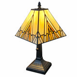 15" Dark Brown Metal Candlestick Table Lamp With Beige Shade - Homeroots