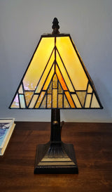 15" Dark Brown Metal Candlestick Table Lamp With Beige Shade - Homeroots - Flyclothing LLC