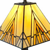 15" Dark Brown Metal Candlestick Table Lamp With Beige Shade - Homeroots - Flyclothing LLC