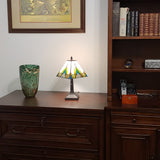 15" Dark Brown Metal Candlestick Table Lamp With Beige Shade - Homeroots - Flyclothing LLC