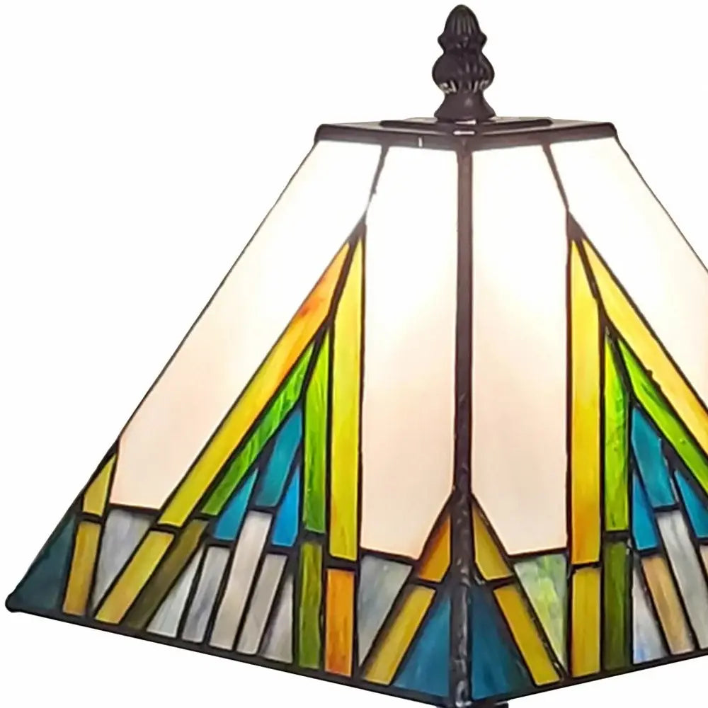 15" Dark Brown Metal Candlestick Table Lamp With Beige Shade - Homeroots - Flyclothing LLC