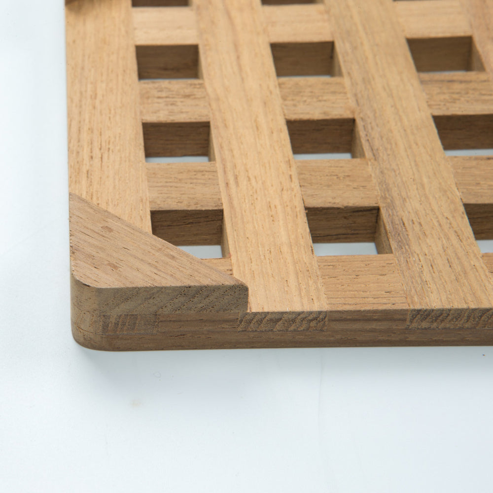 6.00 " Square Wood Trivet - Homeroots - Flyclothing LLC