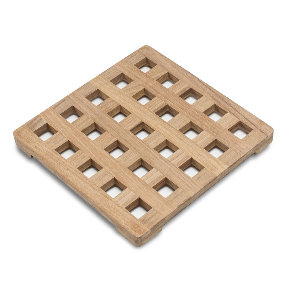 8.00 " Square Wood Trivet - Homeroots